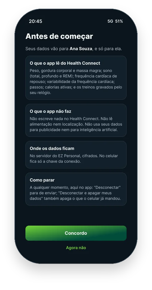 EZ Aluno: antes de começar, o que o app lê, o que não faz e onde os dados ficam